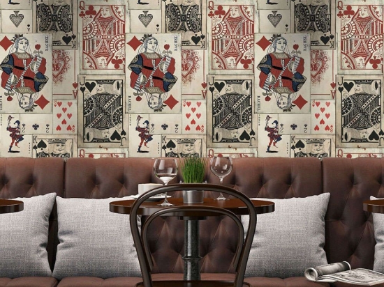 Ταπετσαρία Play Cards WP20019 Red-Black-White MindTheGap 52x300cm