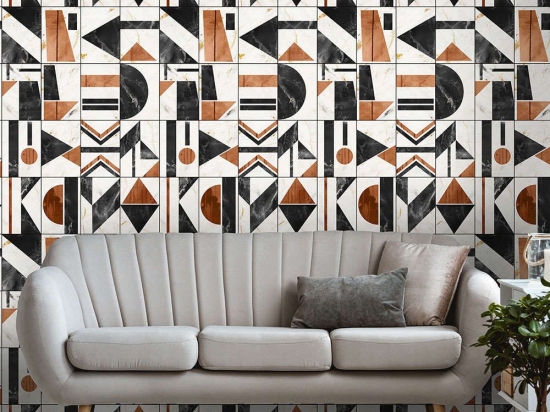 Ταπετσαρία Soho Copper WP20353 Taupe-Black-Copper MindTheGap 52x300cm