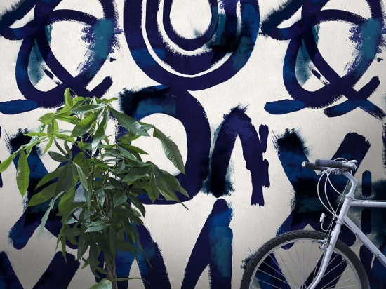 Ταπετσαρία Spontaneus Blue WP20327 Blue-White MindTheGap 52x300cm