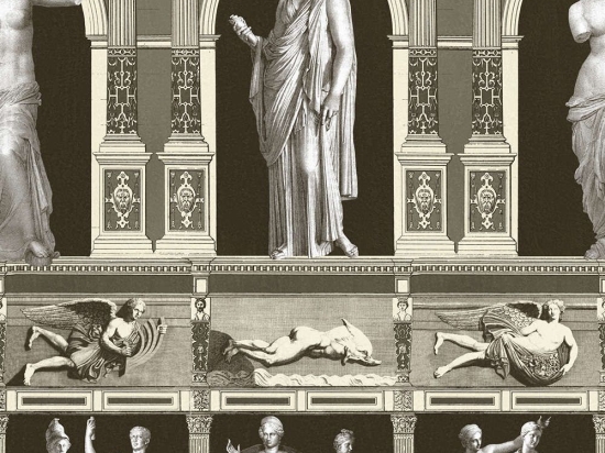 Ταπετσαρία Statues Antique Taupe WP20423 Khaki-Black-Grey MindTheGap 52x300cm