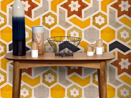 Ταπετσαρία Taj Mahal WP20259 Yellow-Brown-Taupe-Black MindTheGap 52x300cm