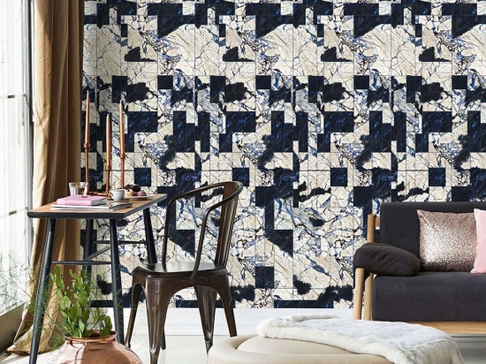Ταπετσαρία Tribeca Inverted WP20354 Taupe-Blue-Black MindTheGap 52x300cm