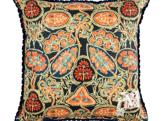 Μαξιλάρι Διακοσμητικό (Με Γέμιση) Heirloom LC40088 50x50 Blue-Orange MindTheGap 50Χ50 Πούπουλο-Φτερό