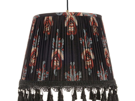 Φωτιστικό Οροφής Floral Crest CL50386 ø35xø45xH30 Black-Multi MindTheGap Μέταλλο,Ύφασμα
