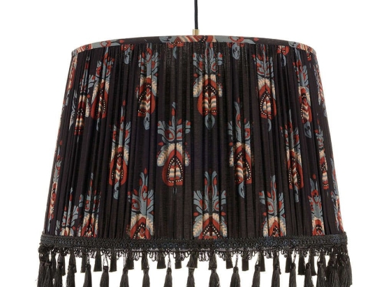 Φωτιστικό Οροφής Floral Crest CL50387 ø45xø55xH35 Black-Multi MindTheGap Μέταλλο,Ύφασμα
