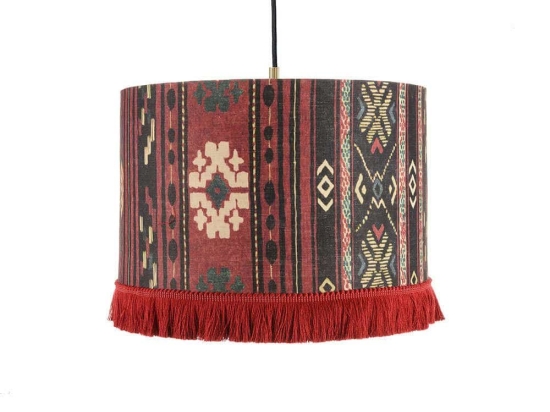 Φωτιστικό Οροφής Heritage CL50374 ø35x22 Red-Multi MindTheGap Μέταλλο,Ύφασμα