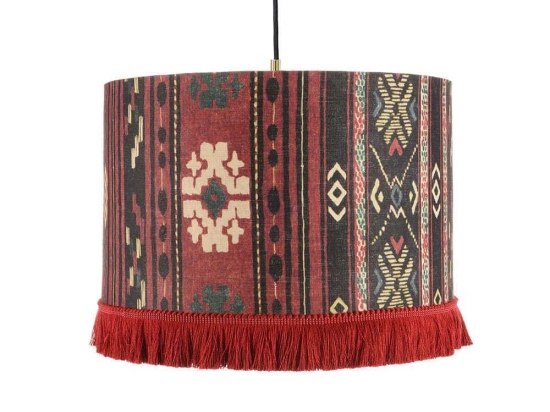Φωτιστικό Οροφής Heritage CL50379 ø45x28 Red-Multi MindTheGap Μέταλλο,Ύφασμα
