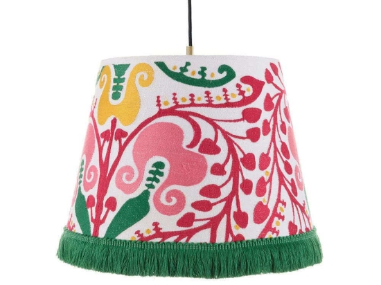 Φωτιστικό Οροφής Hungarian Embroidery CL50361 ø25xø35xH25 Pink-Multi MindTheGap Μέταλλο,Ύφασμα