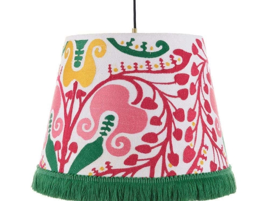 Φωτιστικό Οροφής Hungarian Embroidery CL50365 ø35xø45xH30 Pink-Multi MindTheGap Μέταλλο,Ύφασμα