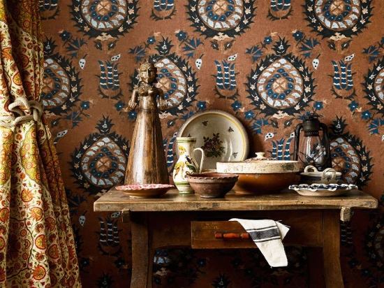 Ταπετσαρία Flourish Sienna WP20544 Brown-Blue MindTheGap 52x300cm