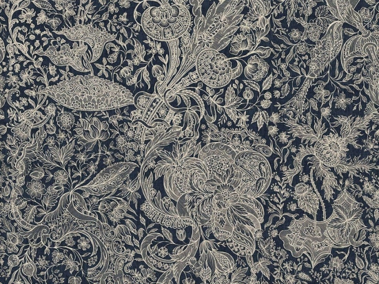 Ταπετσαρία Sarkozi Embroidery Indigo WP30027 Indigo MindTheGap 52x1000cm