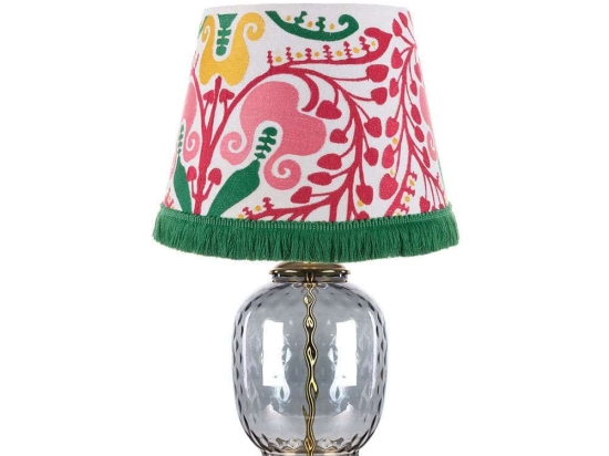 Φωτιστικό Επιτραπέζιο Hungarian Embroidery-Chelsea Clear-Multi MindTheGap Γυαλί-Ύφασμα
