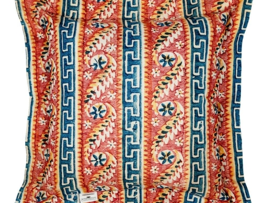 Μαξιλάρι Διακοσμητικό (Με Γέμιση) Samothraki Lc40116 50X50Cm Orange-Blue Mindthegap 50Χ50 Πούπουλο-Φτερό