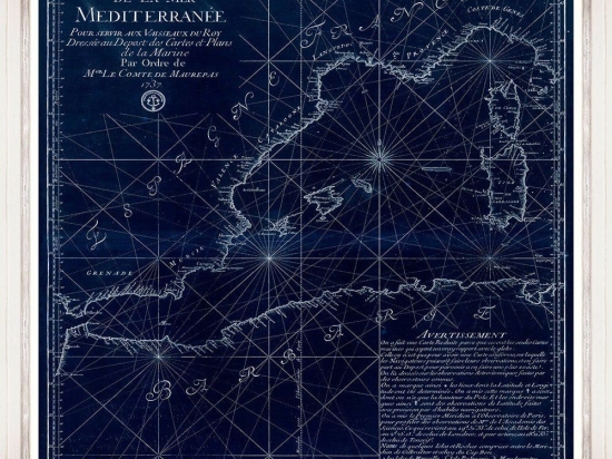 Κάδρο La Mer Mediterranee - Western Side Fa13380 90X100Cm Blue Mindthegap Κάθετοι Ξύλο