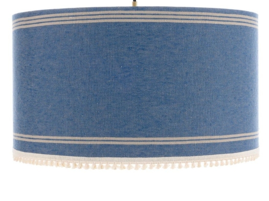 Φωτιστικό Οροφής Katalin Cl50447 Ø55X30 E27 White-Blue Mindthegap Μέταλλο,Ύφασμα