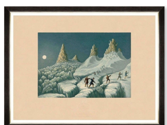 Κάδρο The Ascent Of MontBlanc II FA13478 80x60cm Multi MindTheGap Οριζόντιοι Ξύλο,Γυαλί