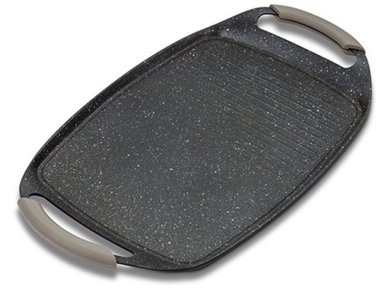Γκριλιέρα Αντικολλητική Funtzio 10-144-004 47Χ29cm Black Nava Πολύ Μεγάλο (30-50cm Αλουμίνιο