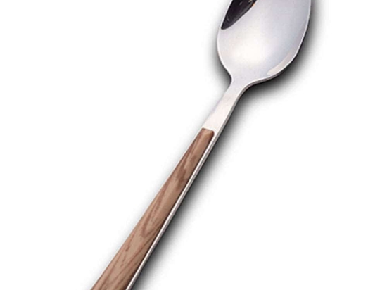 Κουταλάκι Γλυκού Ariana 10-123-033 17,3cm Silver-Natural Nava Ανοξείδωτο Ατσάλι