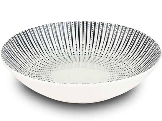 Πιάτο Σούπας Iris 10-099-313 Φ20x4,5cm White-Black Nava Πορσελάνη