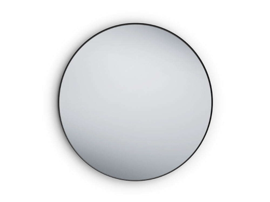 Καθρέπτης Τοίχου Στρογγυλός Britta 1430102 Φ80cm Black Mirrors & More Μέταλλο,Γυαλί