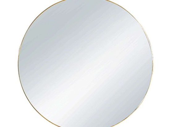 Καθρέπτης Τοίχου Στρογγυλός Esra 1330179 Φ50cm Gold Mirrors & More Μέταλλο,Γυαλί