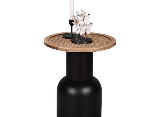 Τραπεζάκι Βοηθητικό Ronja 2010130 40x46,5cm Black-Natural Mirrors & More