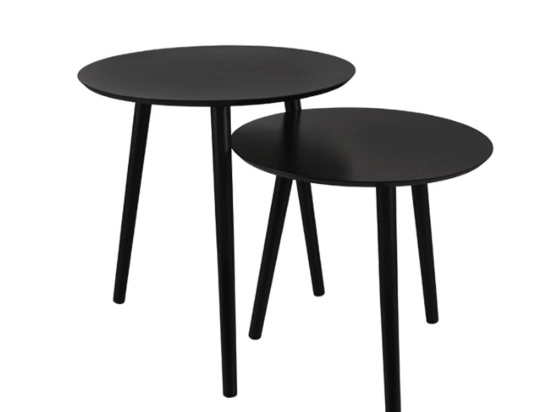 Τραπεζάκι Βοηθητικό Vilma (Σετ 2Τμχ) 2360102 Black Mirrors & More