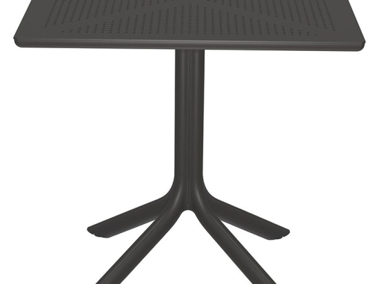 Τραπέζι Groovy pakoworld PP ανθρακί 80x80x74.5εκ