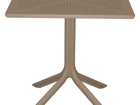 Τραπέζι Groovy pakoworld PP cappucino 80x80x74.5εκ