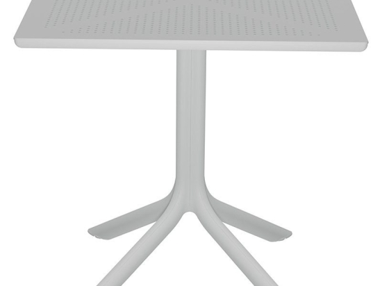 Τραπέζι Groovy pakoworld PP λευκό 80x80x74.5εκ