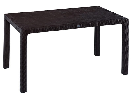 Τραπέζι Explore pakoworld με UV protection PP καφέ 150x90x73.5εκ
