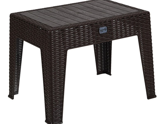 Τραπέζι Cosmic pakoworld PP ανθρακί 55x40x43.5εκ
