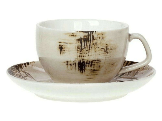 Φλυτζάνι Espresso Με Πιατάκι Country 37.100.17 70ml Beige Cryspo Trio Πορσελάνη