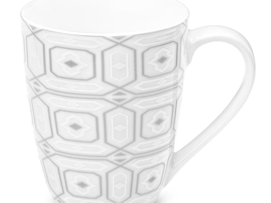 Κούπα Ovvio 25.627.25 360ml White-Grey Cryspo Trio Πορσελάνη