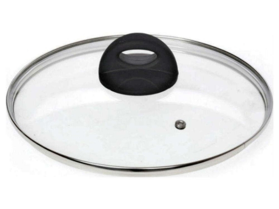 Καπάκι Κατσαρόλας Petra 70.020.126 Φ26cm Clear-Black Cryspo Trio Γυαλί