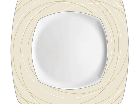 Σερβίτσιο Πιάτα Φαγητού Riva (Σετ 72Τμχ) 50.286.30 Beige Cryspo Trio 72 τμχ Πορσελάνη
