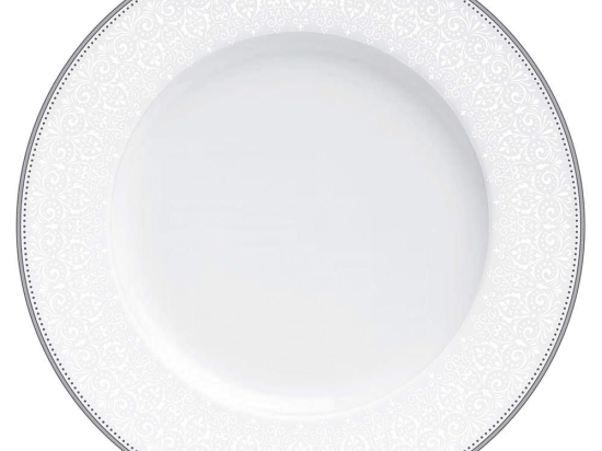 Πιάτο Ρηχό Dalia 43.8360.01 Φ27cm White-Multi Cryspo Trio Πορσελάνη