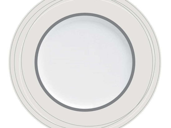 Σερβίτσιο Πιάτα Φαγητού Platinum (Σετ 20Τμχ) 24.261.40 White-Platinum Cryspo Trio 20 τμχ Πορσελάνη