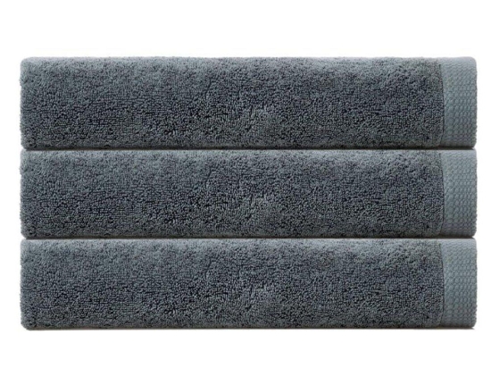 Πετσέτα 02.108.05 Grey Cryspo Trio Σώματος 90x150cm 100% Βαμβάκι