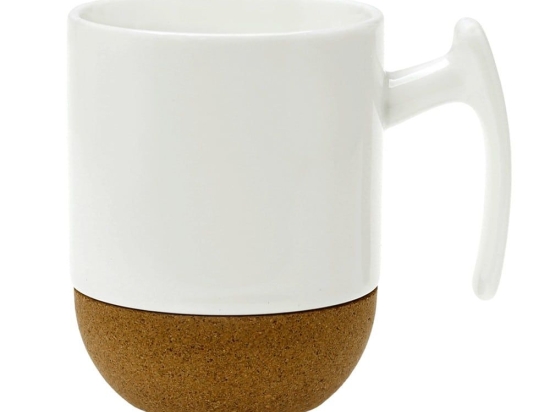Κούπα 2053 10.053.25 280ml White-Natural Cryspo Trio Πορσελάνη,Φελλός