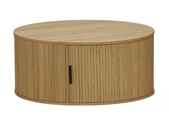 Τραπέζι σαλονιού Scandi pakoworld MDF φυσικό Φ80x35.5εκ
