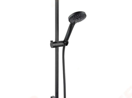Βάση Τηλεφώνου Ντους Horn N370BL-B Black Ferro Ορείχαλκος