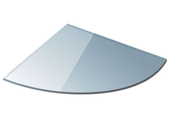 Εταζέρα Γωνιακή Mensole 0625-99 25cm Γυάλινη Ματ Clear Karag Γυαλί