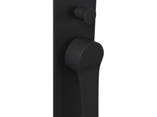 Μίκτης Μπαταρίας Ντους 2 Εξόδων Andare WNX248A73PA Black Mat Karag Ορείχαλκος