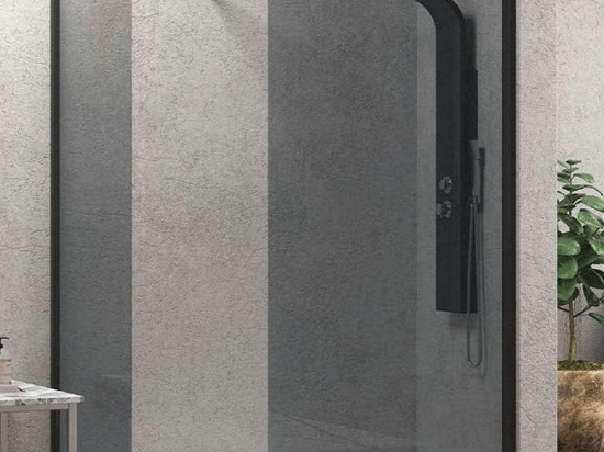 Πάνελ Ντουζιέρας Σταθερό Walkin 2 WAL2NF140 Fume-Black Karag 140X200cm Αλουμίνιο