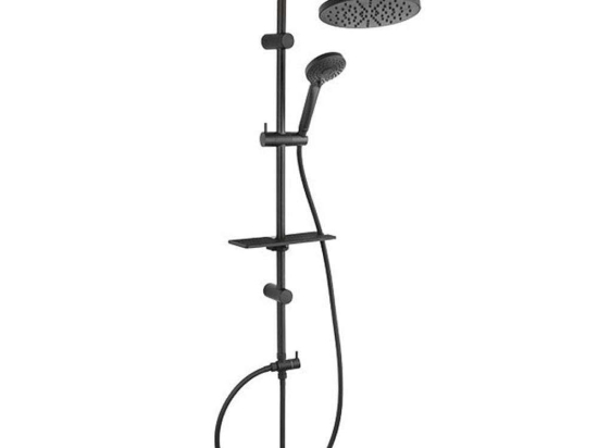 Στήλη Ντους Mε Tηλέφωνο Rondo Lux NP23-BL 98,5cm Black Ferro Ατσάλι,Abs