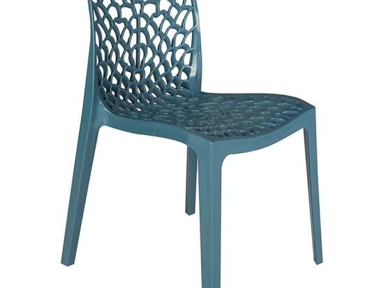 Καρέκλα Hush pakoworld με UV protection PP μπλε 50.5x54x79.5εκ.