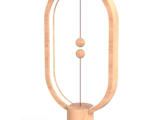 Φωτιστικό Επιτραπέζιο Ellipse DH0037LW/HBLEUB Με Μαγνητικό Διακόπτη 40cm Natural Allocacoc Ξύλο
