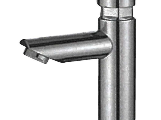 Μπαταρία Νιπτήρος Πατητή Push Vertical 43-2008 Χρονοροής Chrome Gloria Μέταλλο