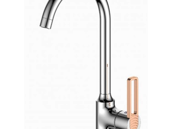 Μπαταρία Κουζίνας Valentina 23-4056 Rose-Gold Πόμολο Chrome Gloria Μέταλλο
